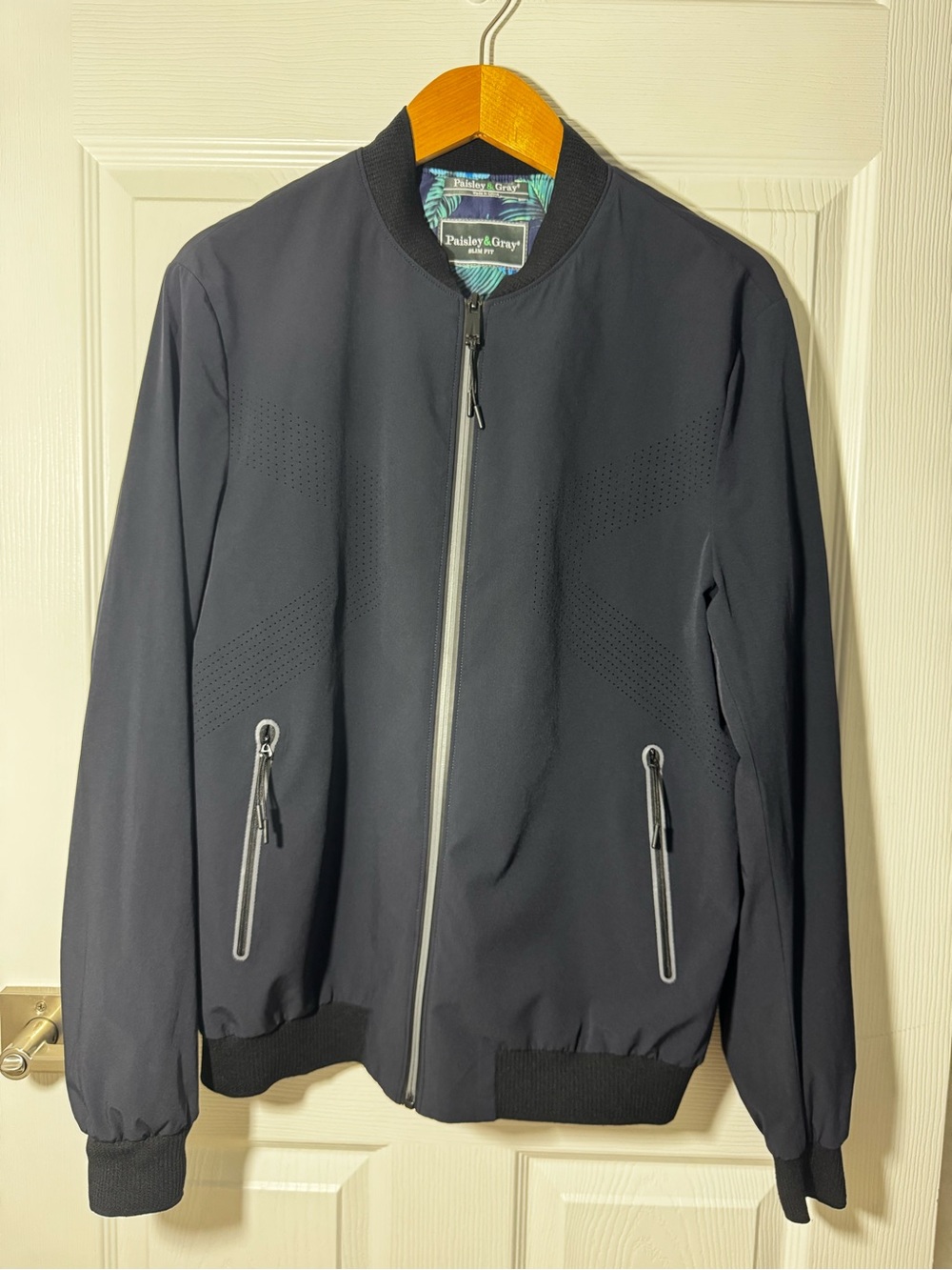 Paisley & Gray Men's Dark Navy Bomber Jacket